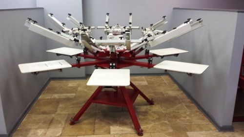 Anatol screen printing press -industrial grade  - 6 color / 6 stations for sale