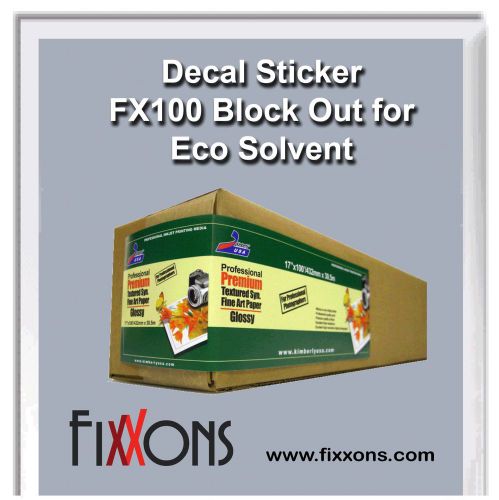 Decal sticker fx100 block out - eco-solvent 36&#034; x 50&#039; (7 rolls) for sale