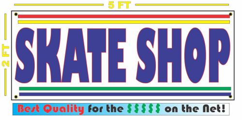 SKATE SHOP Banner Sign NEW Larger Size w/ Retro Vintage Colors Board Skateboard