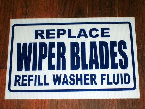 Auto Repair Shop Sign: Replace Wiper Blades
