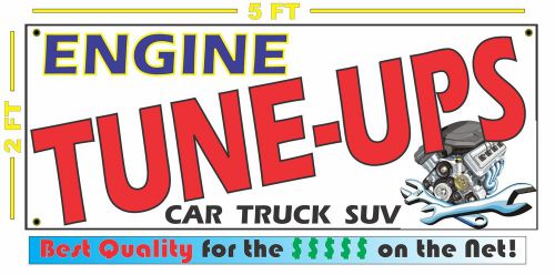 TUNE-UPS Banner Sign NEW Larger Size for Auto Shop, Garage, Car Repair ENGINE