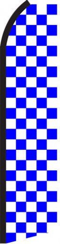 CHECKERED BLUE/WHITE  X-Large Swooper Flag - RD4