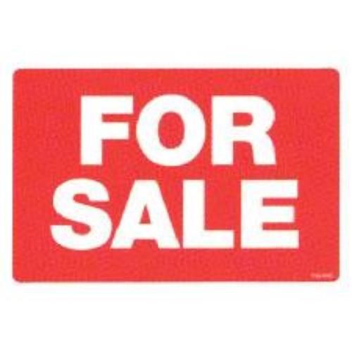 For sale sign red &amp; white 8&#039;&#039; x 12&#039;&#039; for sale