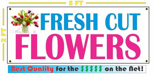 FRESH CUT FLOWERS Full Color Banner Sign for candy gifts chocolate valentine