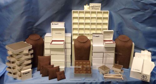 Pandora branded Display Stands, Tray, Pads, Boxes, and Gift Bags