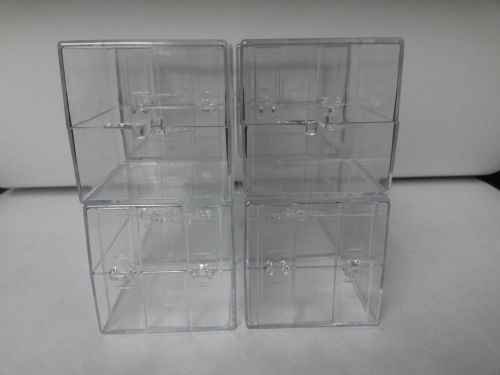 2x2x2&#034; Clear Plastic Display Boxes - Lot of 8 Plastic Boxes