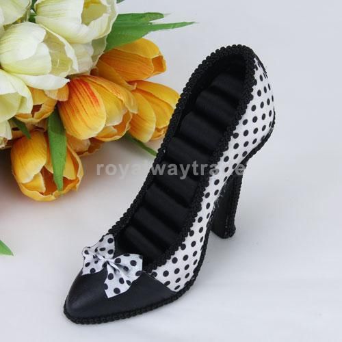 High Heel Shoe Sequin Ring Display Holder for Jewelry Store /Home Decoration