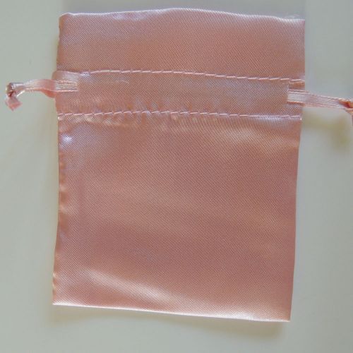10 Satin Drawstring Pouches 5&#034;x 8&#034; PINK Jewelry Bags