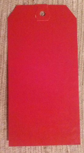Dennison Red Tags Pack of 25 Size 5 - 4 3/4&#034; x 2 3/8&#034;, Unstrung, Reinforced