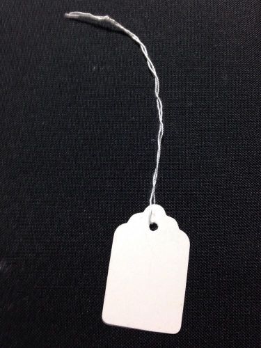 1000 Pcs White Strung Merchandise Tags #5 New Price Tag 1-1/16&#034; x 1-5/8&#034;