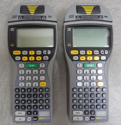 Lof of two (2) psion teklogix workabout mx with laser scanner 2mb rs232 lif pfs for sale