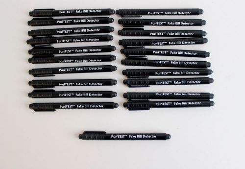 Lot of 20 Counterfeit Fake Money Currency Detector Pens Marker Dollar Bill Pcs