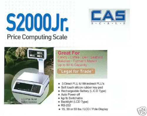 Price Computing Scale w/Tower Display  60lb Capacity