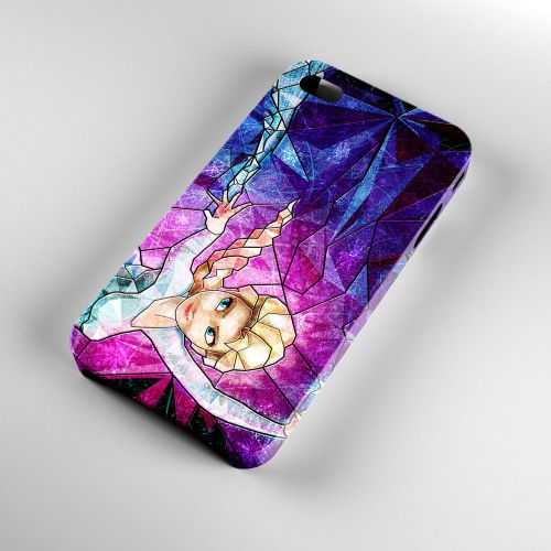 Stained Glass Disney Frozen Elsa Art iPhone 4 4S 5 5S 5C 6 6Plus 3D Case Cover