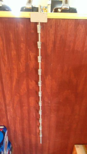 3 gray w/price tag hanging clip strip rack snack potato chip display 12 hook for sale