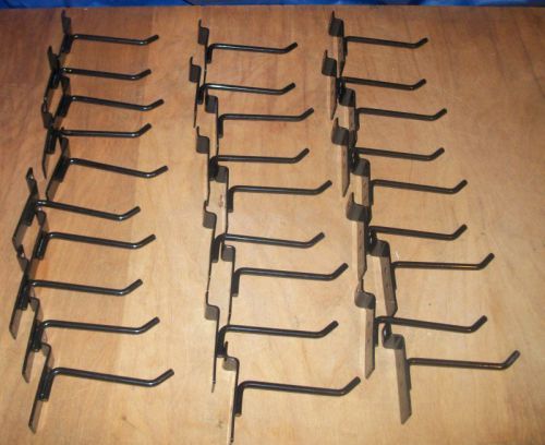 Lot of 28 - 4&#034; Hooks for Store Display Grids - Black Powder Coat NEW
