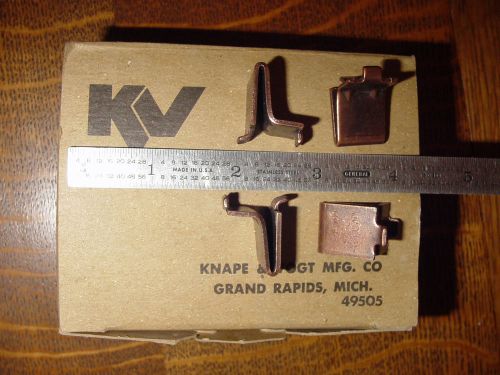 KNAPE &amp; VOGT (KV) -12 pcs. - kv 256 pilaster shelf clips - WALNUT --  kv #256