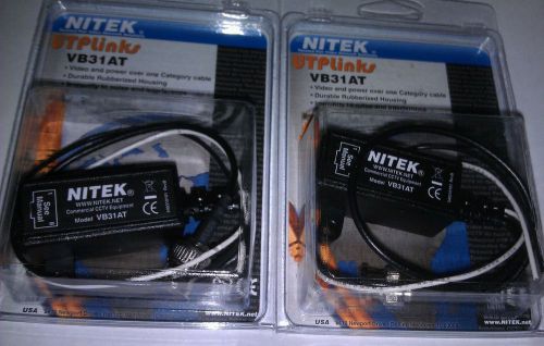 2 New NITEK VB31AT VIDEO BALUN UTP ANALOG VIDEO OVER CAT 5 FROM COAX UP TO 750FT
