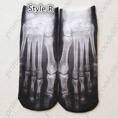 Style R Warm Cotton 3D Pattern Printing Three dimensional Cartoon Socks Skeleton