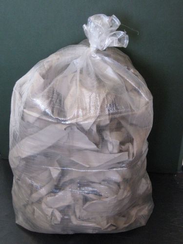5 transparente gewebesacke  laubsack 100kg getreidesack grundpreis=2,40 Ђ/stuck for sale
