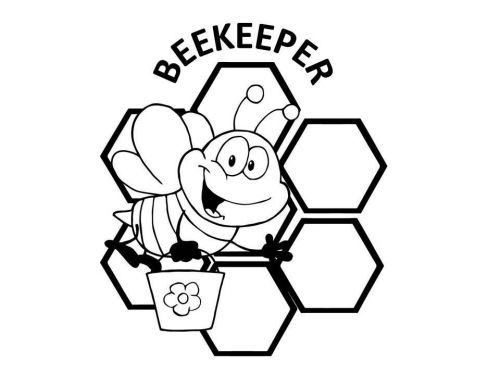 BEEKEEPER Bees Honey Beekeeping Decal Bumper Sticker Car Truck Farmer Cute