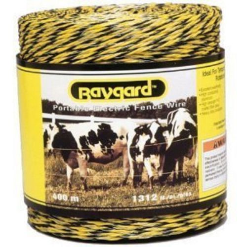 New baygard electric fence yellow/black wire 1312 feet   free ship for sale