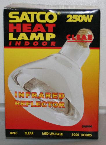 250 WATT INFRARED REFLECTOR HEAT LAMP INDOOR CLEAR MEDIUM BASE