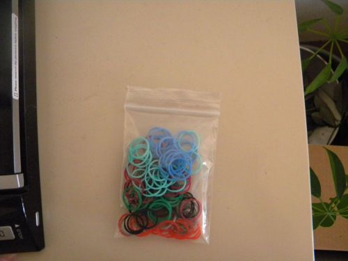 NEW ITEM - Elastic Bands for Adult Chickens - 7 Colors  100 bands  Free Shipping