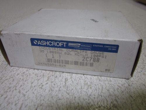 ASHCROFT 351009 0-100 PSI INDUSTRIAL DURALIFE GAUGE (AS PICTURED) *NEW IN A BOX*