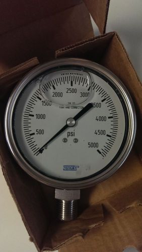 Wika pressure gauge 233.54 4&#034; 5000 psi 1/2&#034; npt lm #9832721 for sale