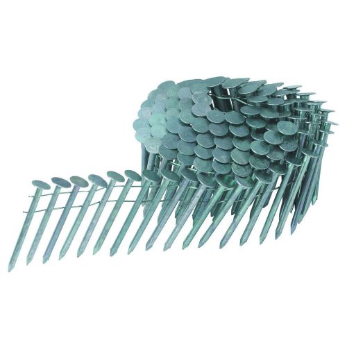 Air Nailer Replacement Nails 1-3/4&#034; Coiled Roofing Nails, Box of 7200, 11 Gauge