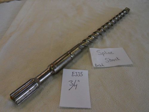 New 3/4&#034; diameter bosch spline sh. carbide tip hammer drill bit 17&#034; german e335 for sale