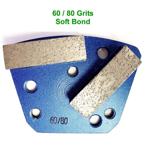Trapezoid Concrete Grinding Shoe Plate - 60/80 Grit Soft Bond