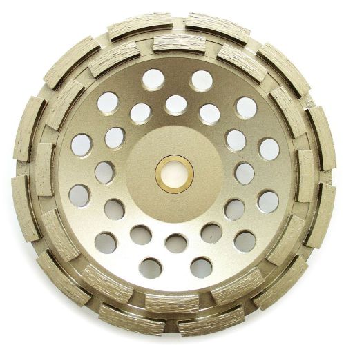 7” standard double row concrete diamond grinding cup wheel for angle grinder for sale