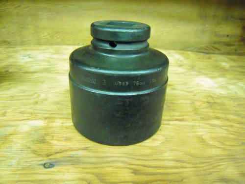 Snap-on 3&#034;  76mm shallow impact socket im963 6 point for sale
