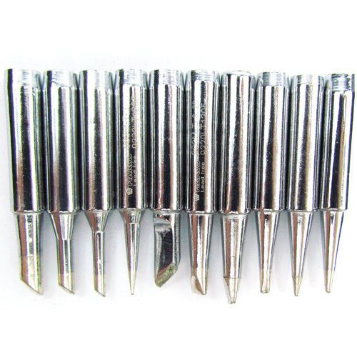 10 pcs iron tips for hakko soldering rework stationf w/ 900m-t-b, 900m-t-i for sale