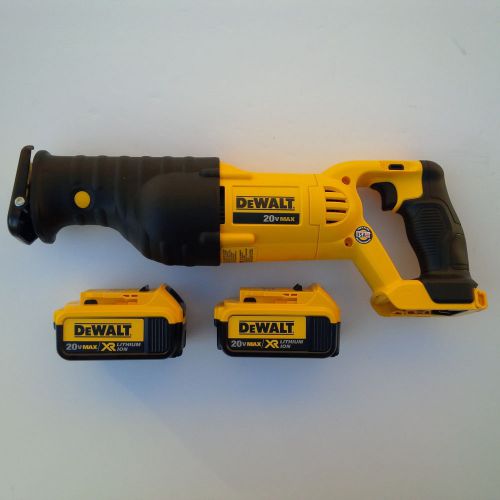 Dewalt dcs380 20v cordless reciprocating saw, 2 dcb204 4.0 ah batteries 20 volt for sale