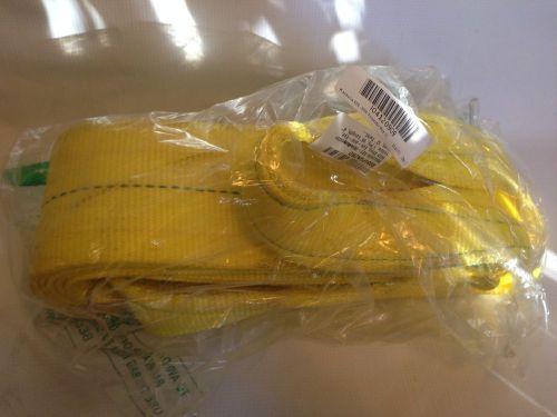 ^ mazzella ee2-903 polyester web sling, eye-and-eye, yellow, 1 ply, 16&#039; l 4&#034;w for sale