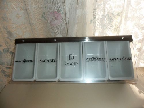 HARDLY USED 5 COMPARTMENT CONDIMENT HOLDER FOR YOUR BAR LEMON, OLIVES ETC.~GREAT