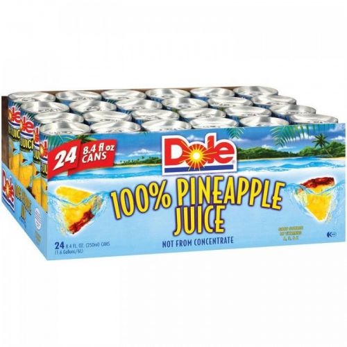 24 CANS~DOLE BRAND 100% PINEAPPLE JUICE 8.4 oz ~ON SALE NOW ~~