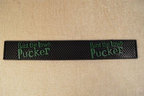 Paint the town pucker bar rail drip mat - dark green - 23 1/2&#034; x 3 1/2&#034; for sale