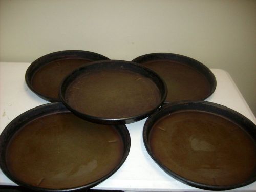 SEASONED 15&#034; COMMERICIAL PIZZA PAN LOT OF 5