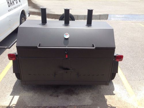 Bbq grill trailer smoker cooker flipping rack new wood burning for sale