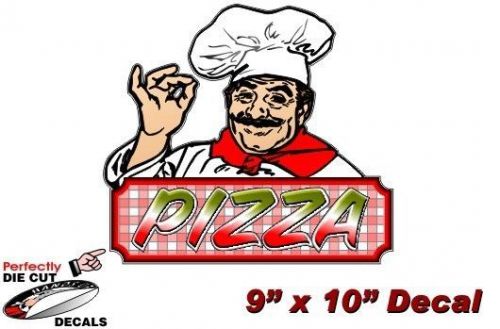 PIZZA CHEF 9&#039;&#039;x13&#039;&#039; Decal for Pizza Restaurant or Concession Trailer