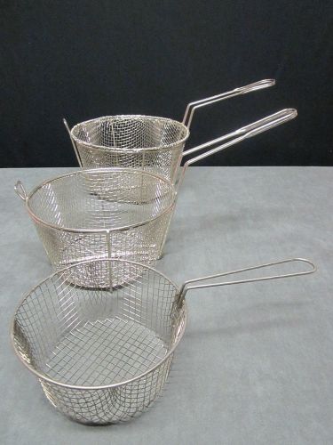 Commercial kitchen restaurant - 3 stainless wire strainers - w/handles - for sale