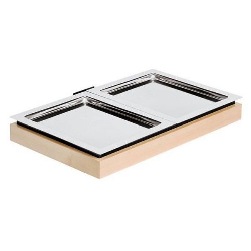 Maple &amp; Stainless Steel Cool Plate 20-7/8&#039;&#039;x12.75&#039;&#039;  split tray