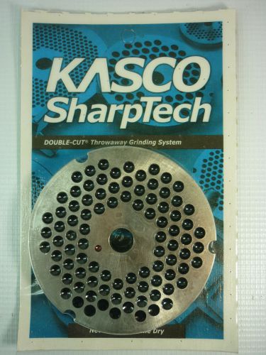 KASCO SHARPTECH DOUBLE-CUT MEAT GRINDER PLATE #32 1/4&#034; 6.5 MM STAINLESS STEEL