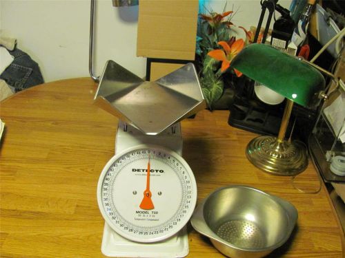 Commercial detecto food portion scale model#t50-50 lb x 2 oz+bowl -vguc for sale