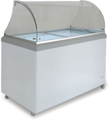 Metalfrio DDC-8 Ice Cream Dipping Cabinet Freezer w/ Glass Canopy