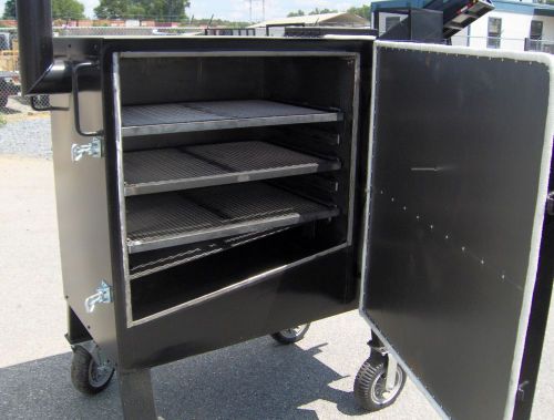 Super smoker bbq pit concession catering charcoal gravity feed patio grill for sale